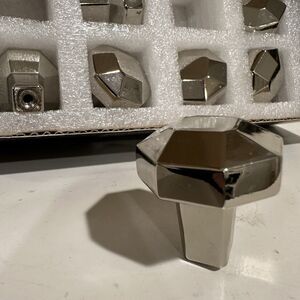 Brainerd Serafina 1.25-in Polished Nickel Octangular Modern Cabinet Knob